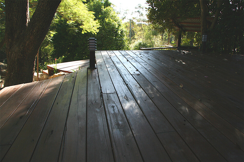 Recycled timber decking