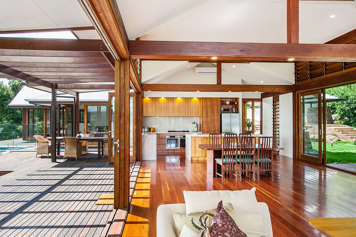 Handbrushed timber finish